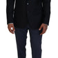 Dolce & Gabbana Dark Blue Coat Jacket Martini Blazer