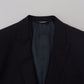 Dolce & Gabbana Dark Blue Coat Jacket Martini Blazer