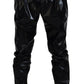 Dolce & Gabbana Black Shining Nylon Skinny Men Pants