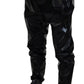 Dolce & Gabbana Black Shining Nylon Skinny Men Pants