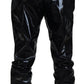 Dolce & Gabbana Black Shining Nylon Skinny Men Pants