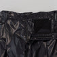 Dolce & Gabbana Black Shining Nylon Skinny Men Pants