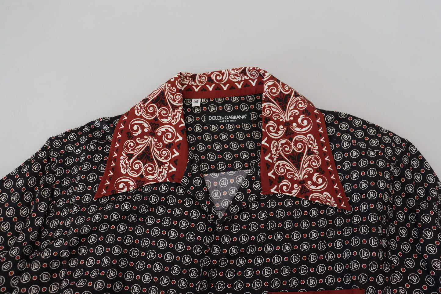 Dolce & Gabbana Multicolor Patterned Silk Casual Shirt