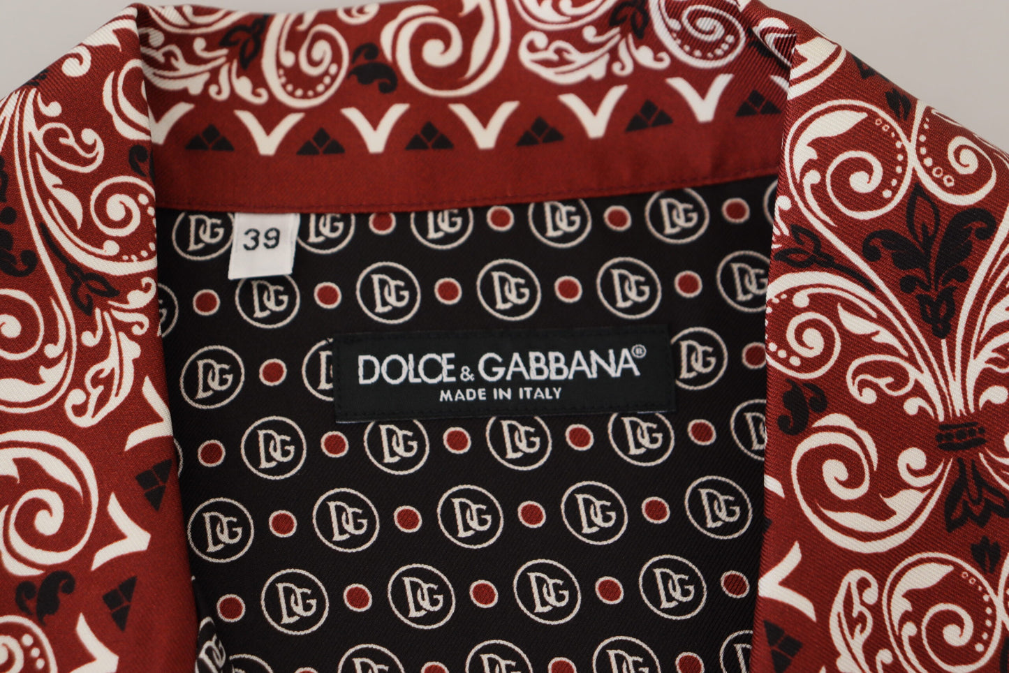 Dolce & Gabbana Multicolor Patterned Silk Casual Shirt