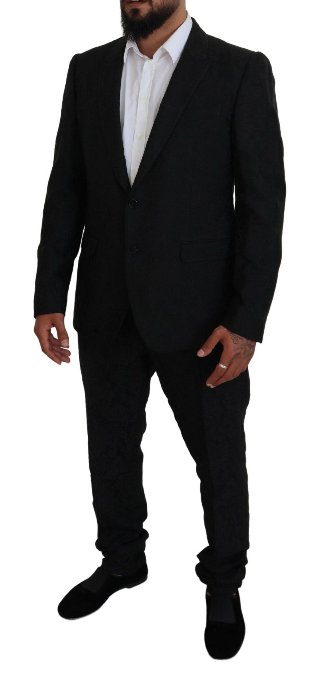 Dolce & Gabbana Black Single Breasted 2 Piece MARTINI Suit