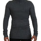 Dolce & Gabbana Dark Gray Nylon Turtleneck Pullover Sweater