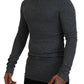 Dolce & Gabbana Dark Gray Nylon Turtleneck Pullover Sweater