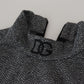 Dolce & Gabbana Dark Gray Nylon Turtleneck Pullover Sweater