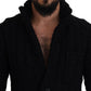 Dolce & Gabbana Black Wool Knit Button Cardigan Sweater