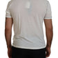 Dolce & Gabbana White Printed Short Sleeves Men T-shirt