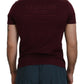 Dolce & Gabbana Maroon Printed Short Sleeves Men T-shirt