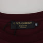 Dolce & Gabbana Maroon Printed Short Sleeves Men T-shirt