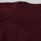 Dolce & Gabbana Maroon Printed Short Sleeves Men T-shirt