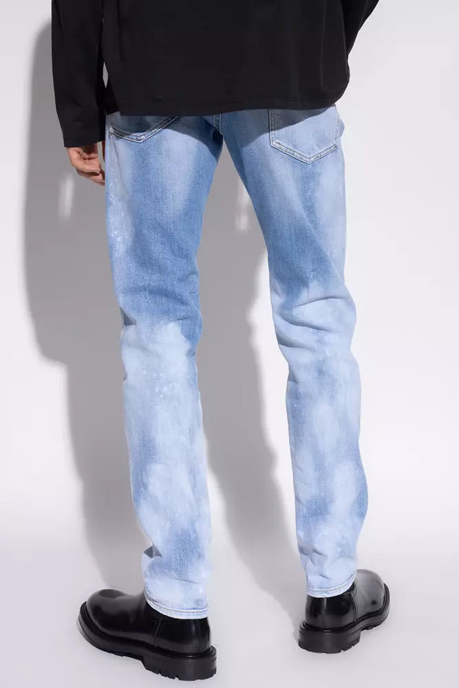 Dsquared² Light Blue Cotton Jeans & Pant