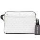 Michael Kors Cooper Small Bright White Palm Signature PVC Utility Crossbody Bag