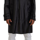 Dolce & Gabbana Black Trench Hooded Parka Cotton Jacket