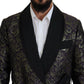 Dolce & Gabbana Gold Purple Baroque Jacket Blazer Robe