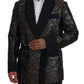 Dolce & Gabbana Gold Purple Baroque Jacket Blazer Robe