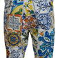 Dolce & Gabbana Majolica Print Cotton Chinos Shorts