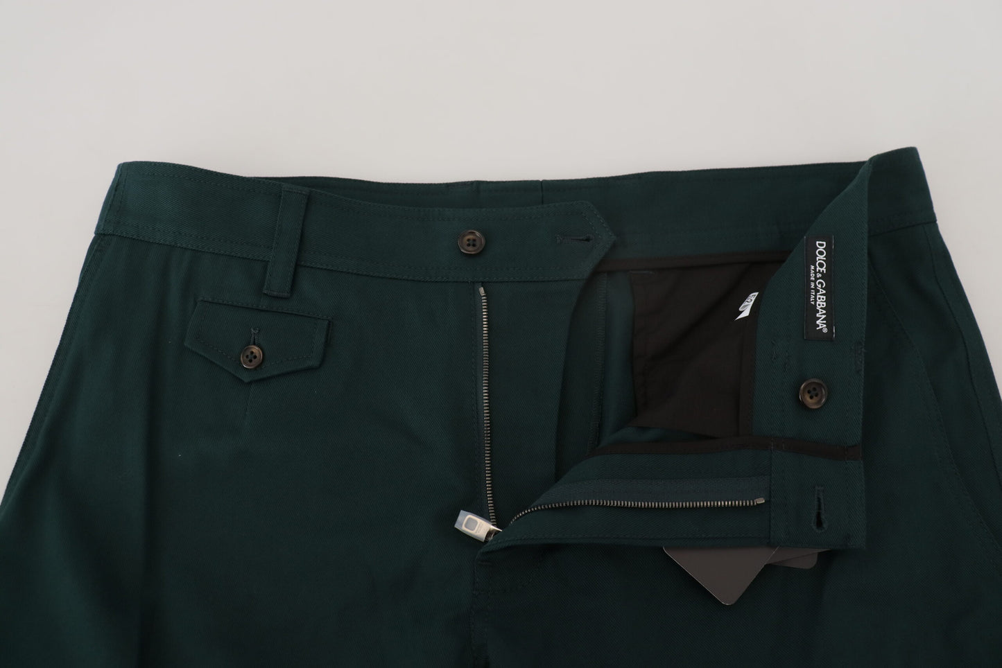 Dolce & Gabbana Green Cargo Cotton Stretch Jeans Pant