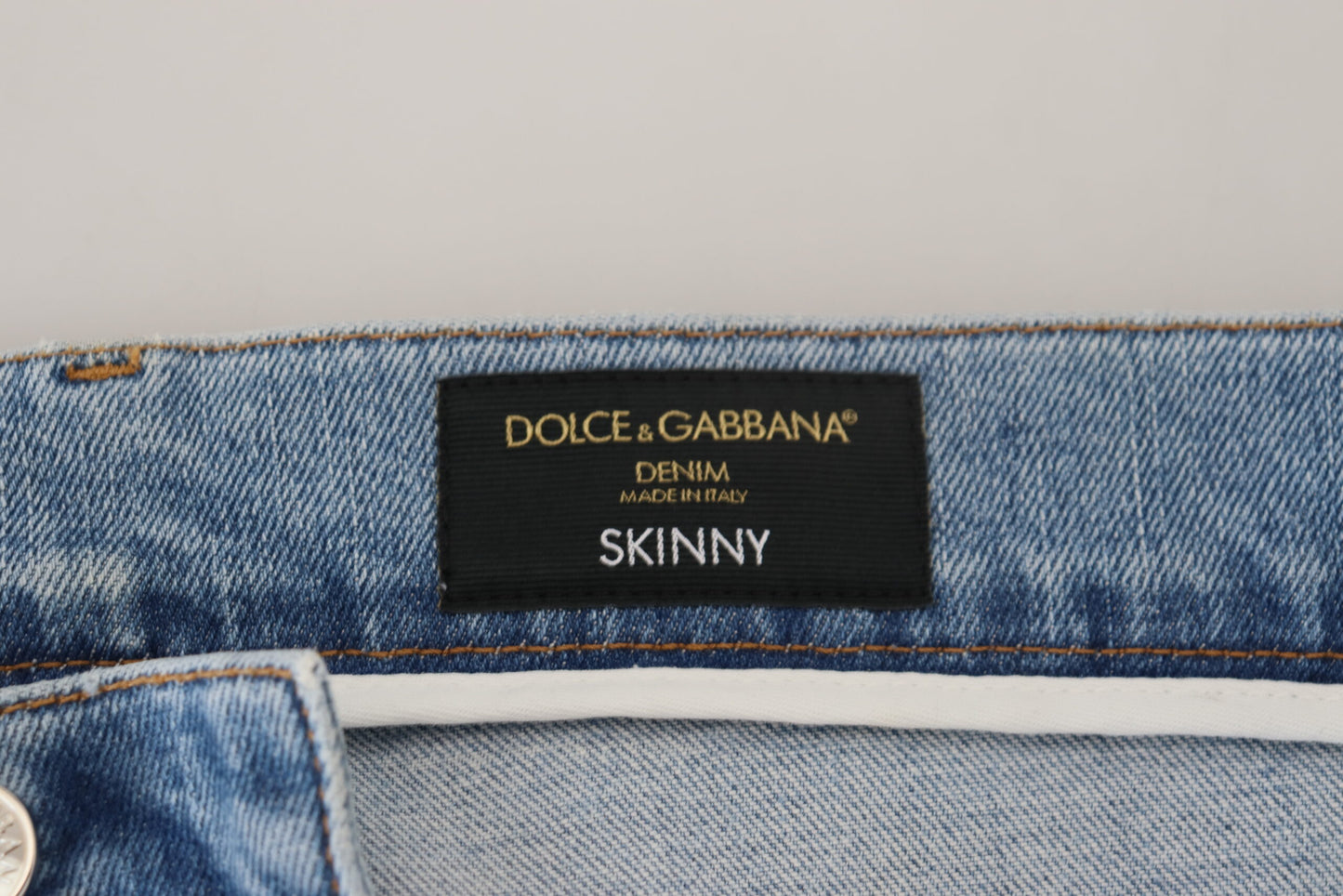 Dolce & Gabbana Blue Wash Slim Fit Cotton Denim Jeans