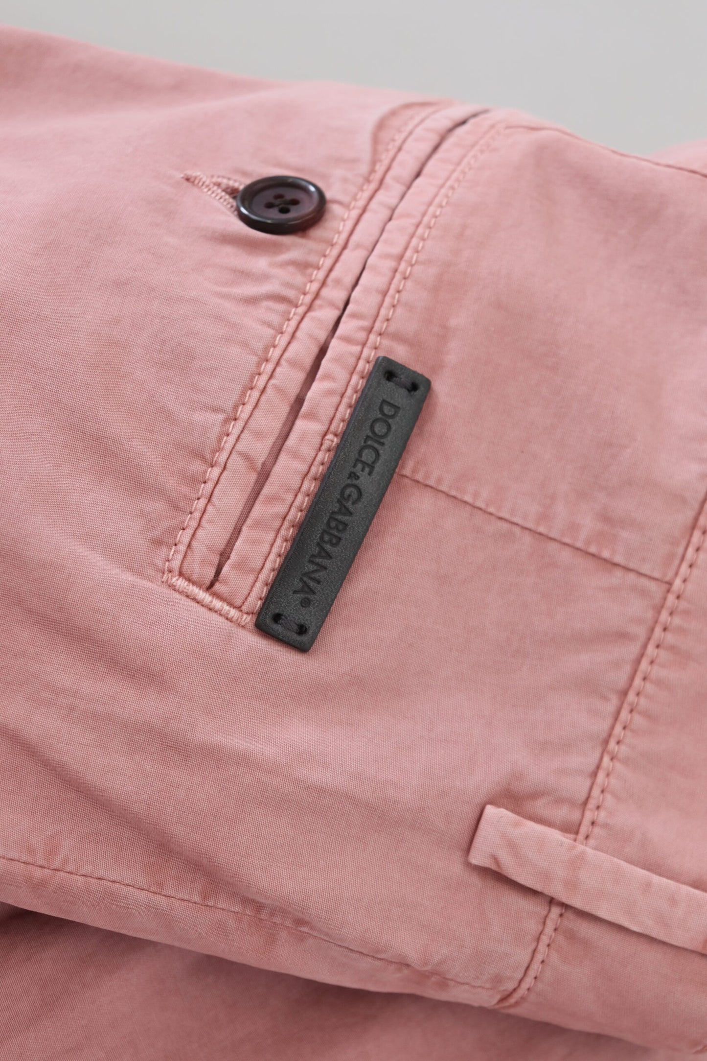 Dolce & Gabbana Pink Chinos Cotton Casual Mens Shorts