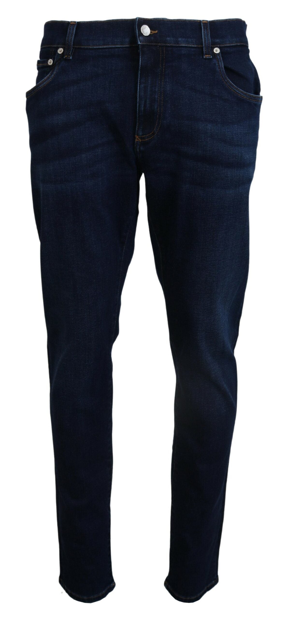 Dolce & Gabbana Dark Blue Cotton Denim SKINNY Jeans