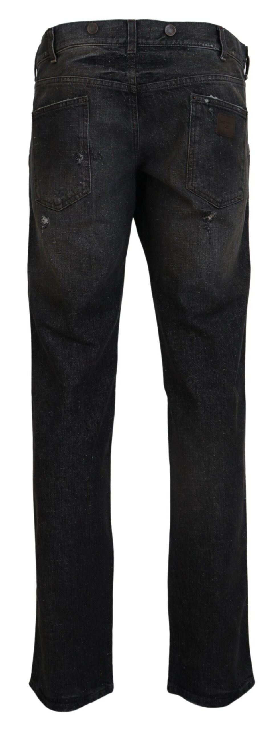 Dolce & Gabbana Gray Green Denim Regular Fit Jeans