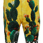 Dolce & Gabbana Yellow Green Multicolor Cactus Print Shorts