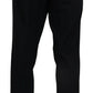 Dolce & Gabbana Black Wool Stretch Dress Formal Slim Fit Pant