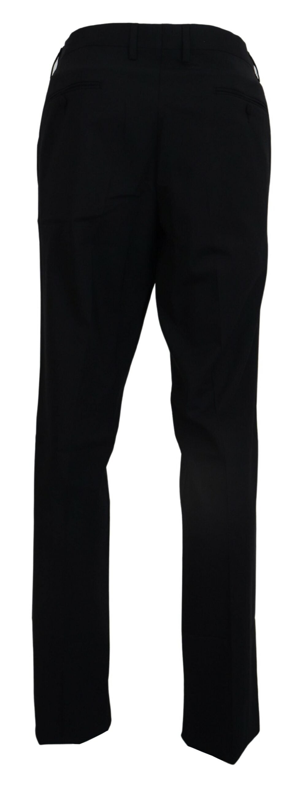 Dolce & Gabbana Black Wool Stretch Dress Formal Slim Fit Pant