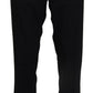 Dolce & Gabbana Black Wool Stretch Dress Formal Slim Fit Pant