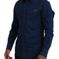 Dolce & Gabbana Blue Denim Cotton Slim Fit GOLD Shirt