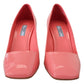 Prada Pink Patent Leather Block Heel Pumps