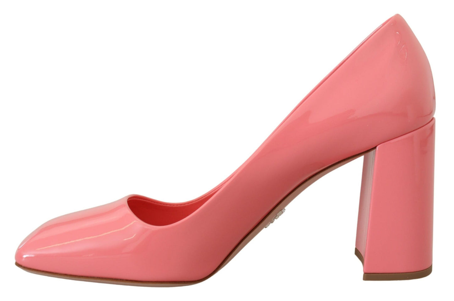 Prada Pink Patent Leather Block Heel Pumps