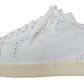 Dolce & Gabbana White Leather Low Top Oxford Sneakers Casual Shoes