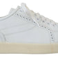 Dolce & Gabbana White Leather Low Top Oxford Sneakers Casual Shoes