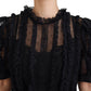 Dolce & Gabbana Elegant Lace Detailed A-Line Mini Dress