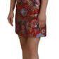 Dolce & Gabbana Red Floral Jacquard A-line Mini Dress