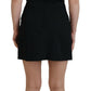 Dolce & Gabbana Black Fit Wool Stretch Sheath Mini Dress