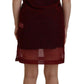 Dolce & Gabbana Maroon Nylon Two Layer Shift Mini Dress