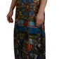 Dolce & Gabbana Multicolor Sicily Silk A-line Long Gown Dress