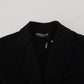 Dolce & Gabbana Black Button Cardigan Blazer Viscose Jacket