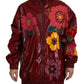 Dolce & Gabbana Maroon Floral Zip Jacket