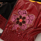 Dolce & Gabbana Maroon Floral Zip Jacket