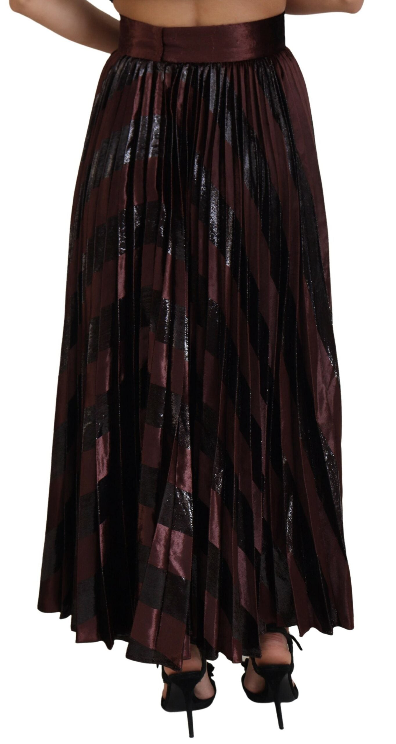 Dolce & Gabbana Brown High Waist A-line Maxi Skirt