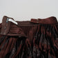 Dolce & Gabbana Brown High Waist A-line Maxi Skirt