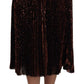 Dolce & Gabbana Bronze Sequined High Waist A-line Maxi Skirt