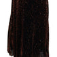 Dolce & Gabbana Bronze Sequined High Waist A-line Maxi Skirt