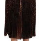 Dolce & Gabbana Bronze Sequined High Waist A-line Maxi Skirt